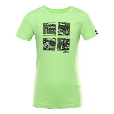 Children's quick-drying T-shirt ALPINE PRO DALLO neon green gecko variant pd