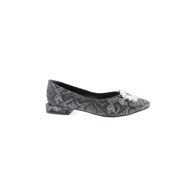 DGN Fb-15-23y Women's Crystal Square Buckle Flats