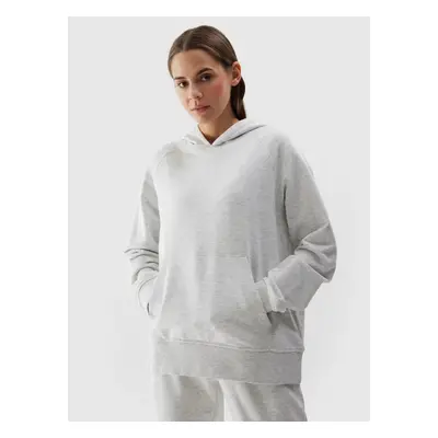 Women's sweatshirt without fastening and hooded 4F - grey