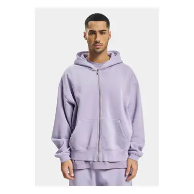 DEF Zipper Hoody Purple Washed