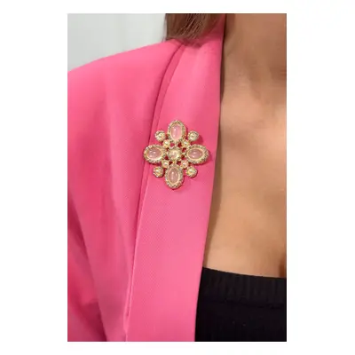 Floral brooch white