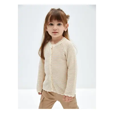 LC Waikiki Crew Neck Long Sleeve Baby Girl Knitwear Cardigan