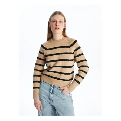 LC Waikiki Crew Neck Striped Long Sleeve Women's Knitwear Sweater