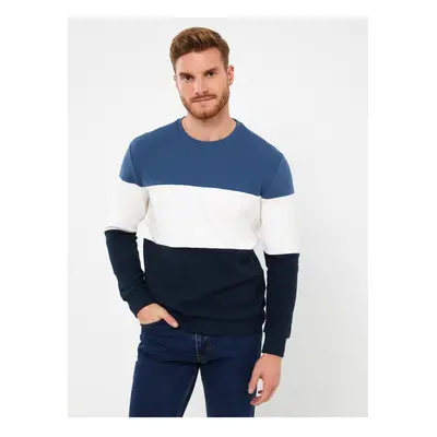 LC Waikiki Crew Neck Long Sleeve Color Block Men's Sweatshirt