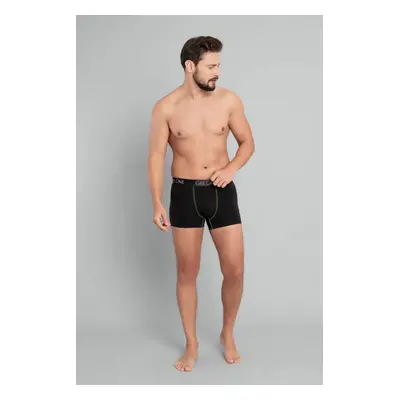 Men's Boxer Shorts - Black/Fluo Green