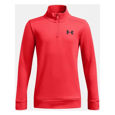 Boys' sweatshirt Under Armour UA Armour Fleece 1/4 Zip-RED - Boys