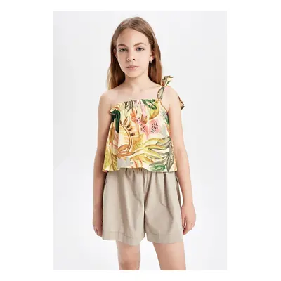 DEFACTO Girl's Short Sleeve Blouse