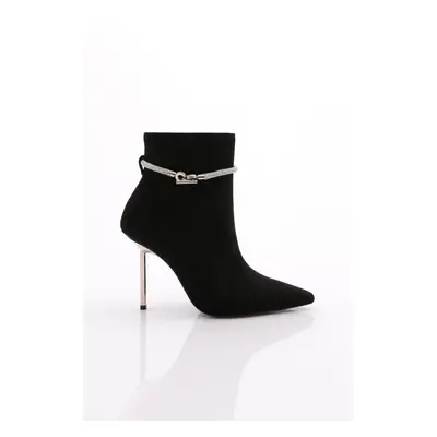 DGN Women's Heeled Boots Black Calf