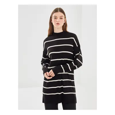 LC Waikiki Lcw Half Turtleneck Striped Long Sleeve Women's Knitwear Tunic