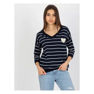 Blouse-RV-BZ-8512.51-navy blue