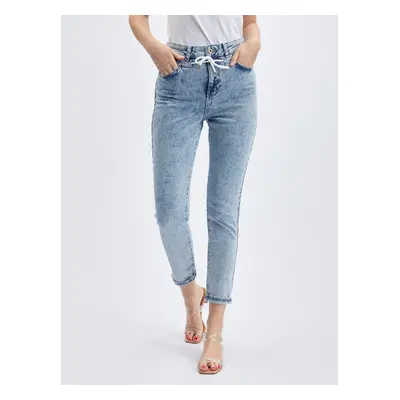 Light blue women's slim fit jeans ORSAY