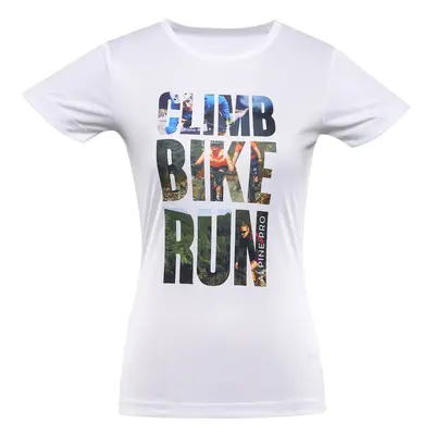 Women's quick-drying T-shirt ALPINE PRO QUATRA white variant pd