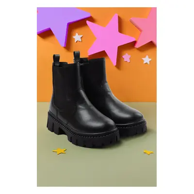 Trendyol Black Elastic Girl Chelsea Boots