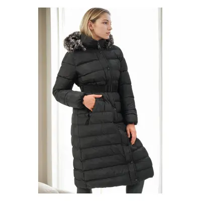 Z6769 DEWBERRY LADIES COAT-BLACK-1