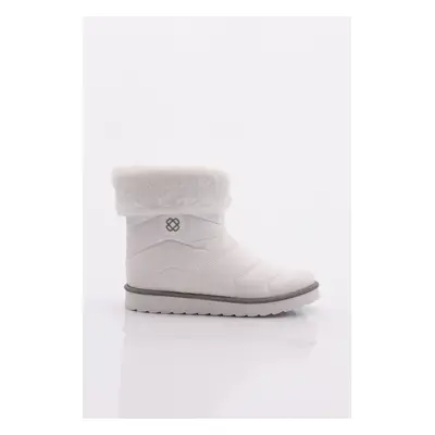 DGN Women's Ankle Fur Boots White White