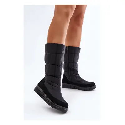 Women's Zip Snow Boots Progress Black