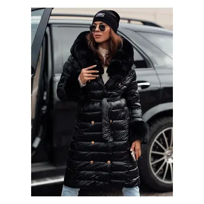 Women&#039;s winter quilted coat HORIZON black Dstreet