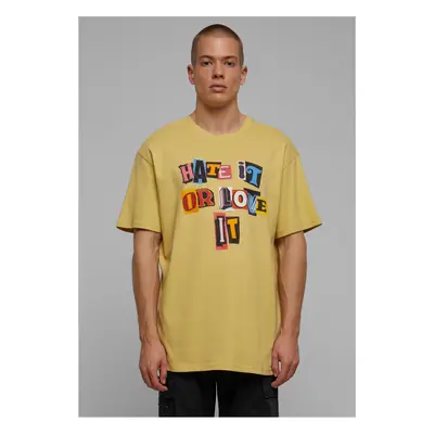 Men's T-shirt Hate it or Love it Oversize yellow