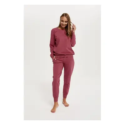 Panama set women's long sleeves, long trousers - raspberry