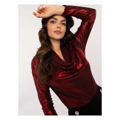 Dark red formal blouse