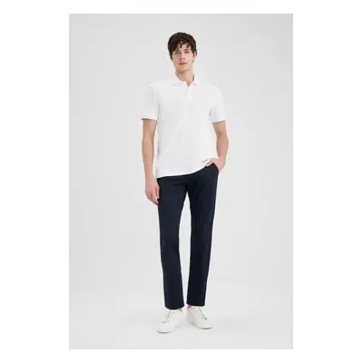 DEFACTO Regular Fit Straight Leg Gabardine Chino Canvas Trousers