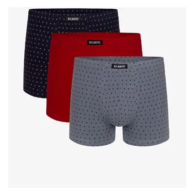 Boxer shorts Atlantic 3MH-025/11/12 A'3 S-2XL navy blue-red-gray