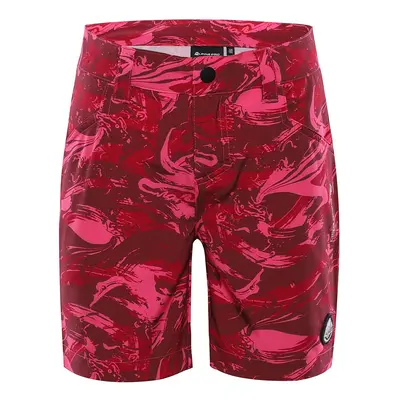 Children's quick-drying shorts ALPINE PRO LOMBO neon knockout pink