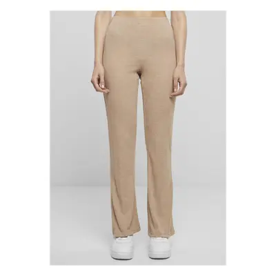 Women's ribbed trousers beige