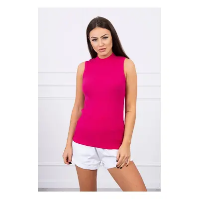 Fuchsia sleeveless blouse