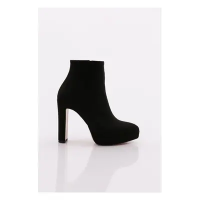 DGN Women's Heeled Boots Black Suede