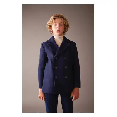 DEFACTO Boy's Buttoned Classic Cachet Coat