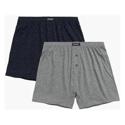 Men's loose boxers ATLANTIC 2Pack - dark blue/gray