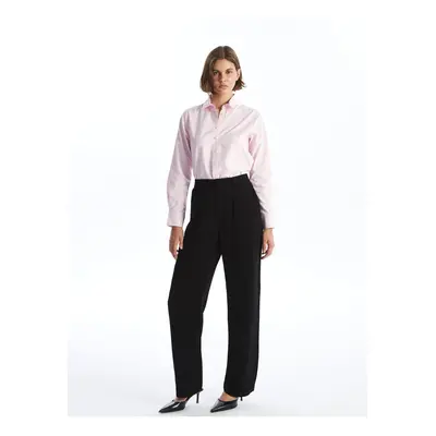 LC Waikiki Loose Fit Plain Linen Blend Women's Trousers