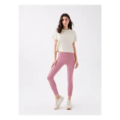 LC Waikiki Women's Interlock Plain Elastic Waist Leggings.