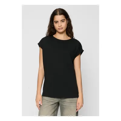 Women's T-shirt with extended shoulder pcs cherry+black