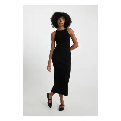 DEFACTO Bodycon Barbell Neck Ribbed Camisole Maxi Sleeveless Dress