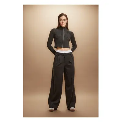 DEFACTO Cool Pants Wide Leg Fit High Waist Wide Leg