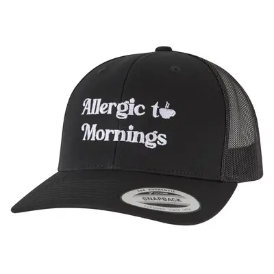 Alergic To Mornings Retro Trucker Cap Black