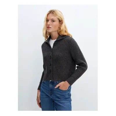 LC Waikiki Jacket Collar Textured Women's Knitwear Cardigan