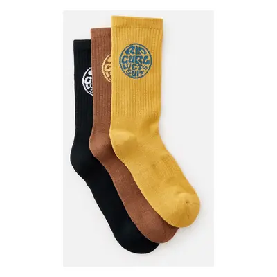 Rip Curl WETTY CREW SOCK 3-PK Dusted Chocolat Socks