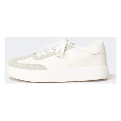 DEFACTO Girls High Sole Faux Leather Sneakers