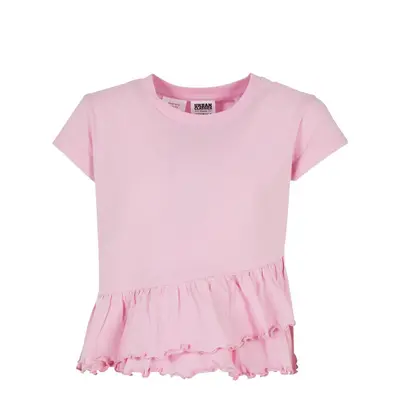 Girls' Organic T-Shirt Volant Girls Pink