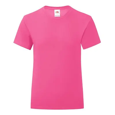 Pink Girls' T-shirt Iconic Fruit of the Loom