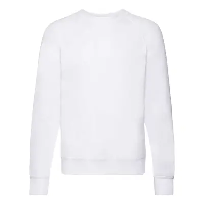 Biała bluza męska Lightweight Raglan Sweat Fruit of the Loom