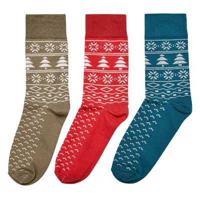 Norwegian Pattern Socks Pack Huge Red/Jasper/Tiniolive