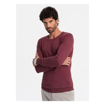 Ombre Classic men's sweater with round neckline - green