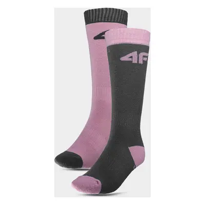 Girls' ski socks 4F