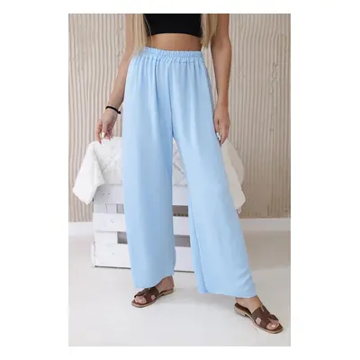 Blue wide trousers