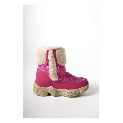 Riccon Szirnul Kids Zippered Snow Boots Fuchsia Patterned