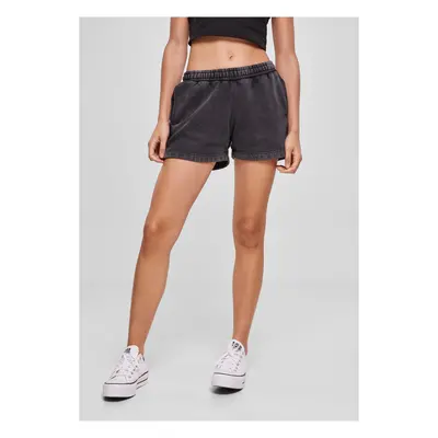 Women's Stone Washed Shorts - Black